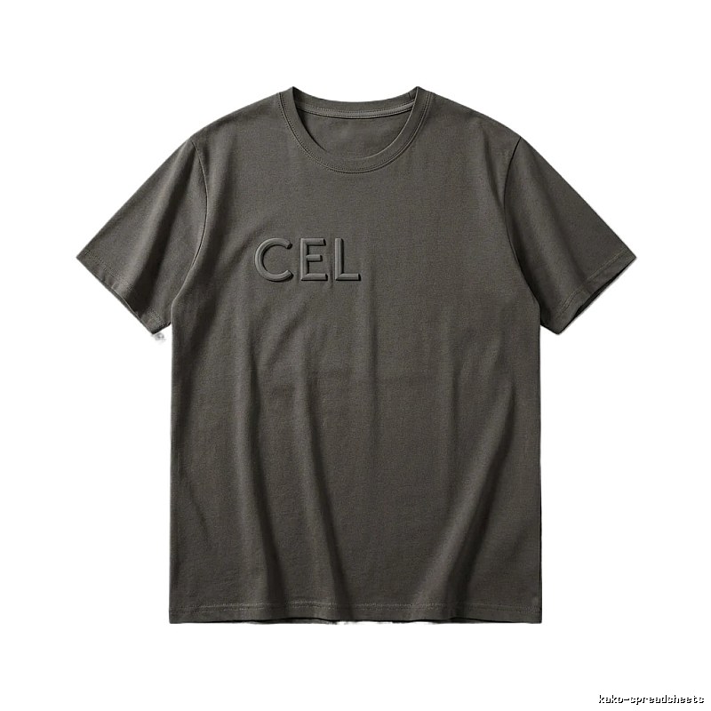 CELINE minimalist style dark gray T-shirt