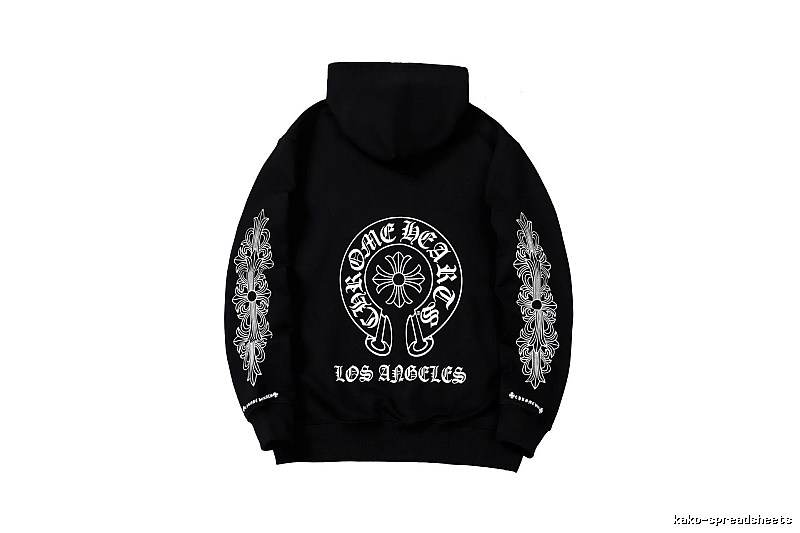 Chrome Hearts 2088-26 Black Cross Graphic Hoodie Streetwear Look