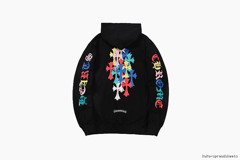 Chrome Hearts 2088-39 Black Cross Graphic Hoodie Resort Wear