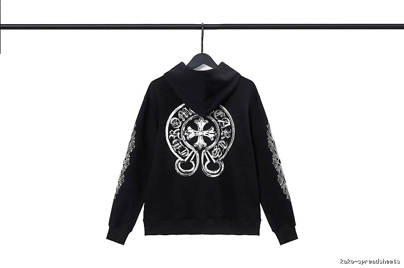 Chrome Hearts 2089-53 Black Cross Graphic Hoodie Minimal Look