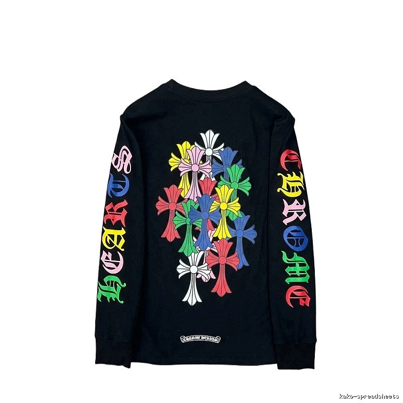 Chrome Hearts Colorful Cross Black Long-sleeve (T-shirt)