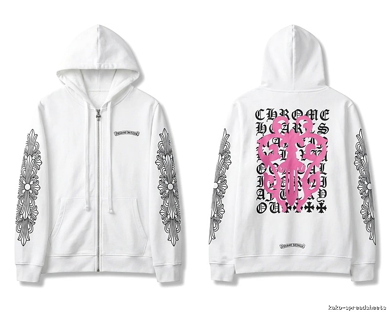 Chrome Hearts Cross Flower Trendy and Cool Style White Sweatshirt