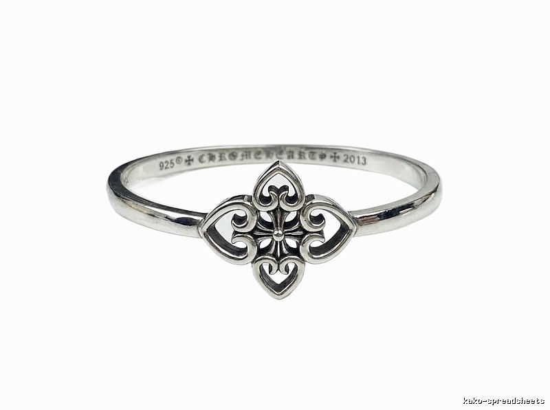 Chrome Hearts Cross Flower Vintage Silver Ring