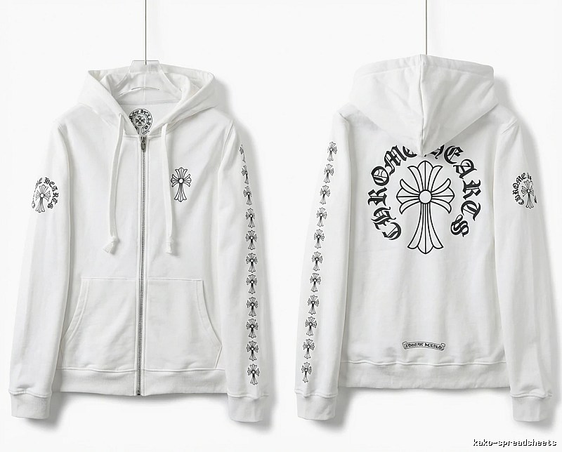 Chrome Hearts Cross Trendy White Hoodie