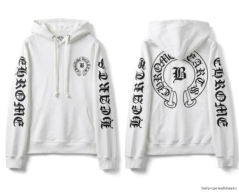 Chrome Hearts Gothic-style white hoodie