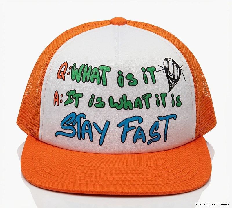 Chrome Hearts Graffiti Style Orange and White Hat