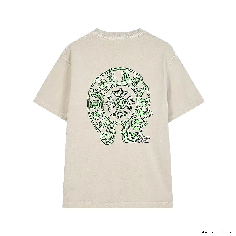 Chrome Hearts Horseshoe Cross Print Street Style Off-white T-shirt