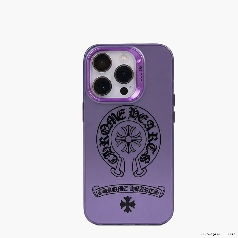 Chrome Hearts Print Trendy and Cool Purple Phone Case