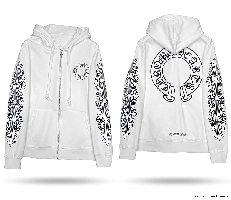 Chrome Hearts Printed Trendy and Cool Style White Hoodie