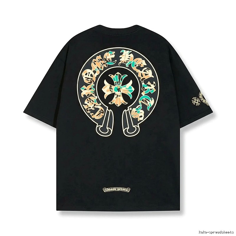 Chrome Hearts Retro Style Black T-shirt
