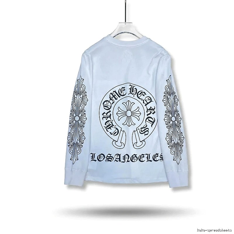 Chrome Hearts Retro Style White Long-Sleeve Shirt