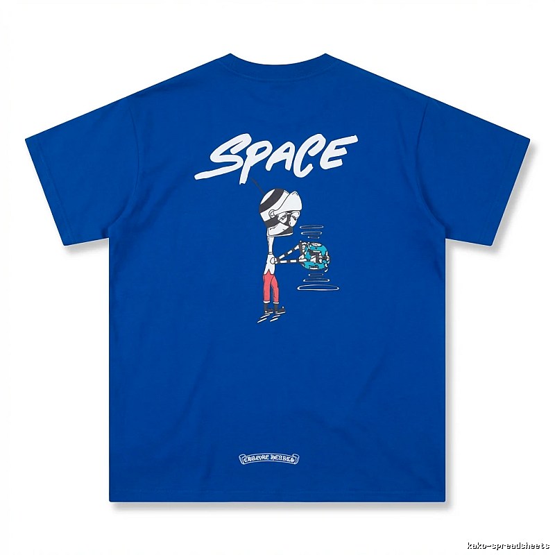 Chrome Hearts Space Style Blue T-shirt