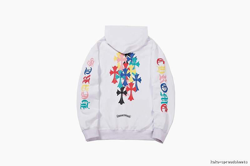 Chrome Hearts Streetwear Cross graphic hoodie Black Blue Cross with Logo Accent