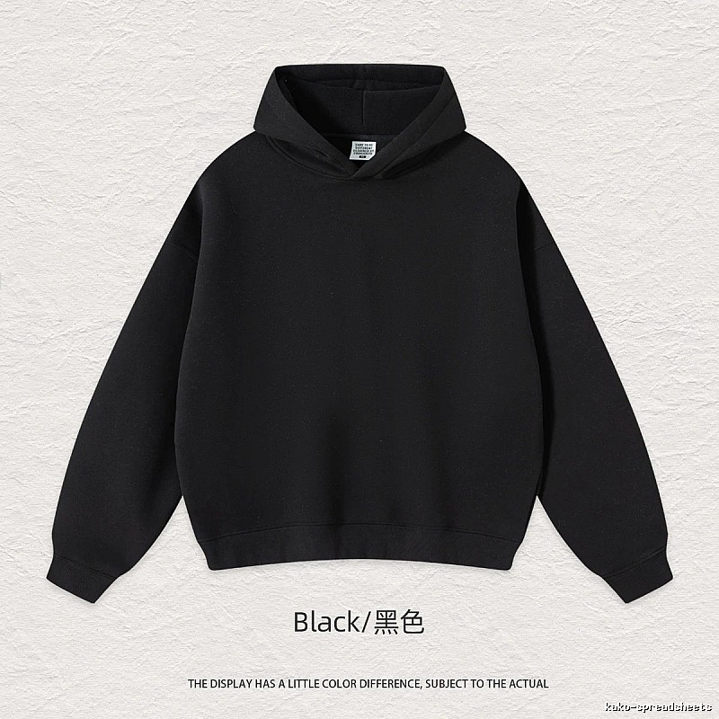 Classic Blank pullover hoodie Black Minimal A for Daily Styling