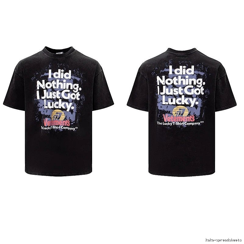 Classic Statement graphic T-shirt Black Colorful Lucky for Daily Styling
