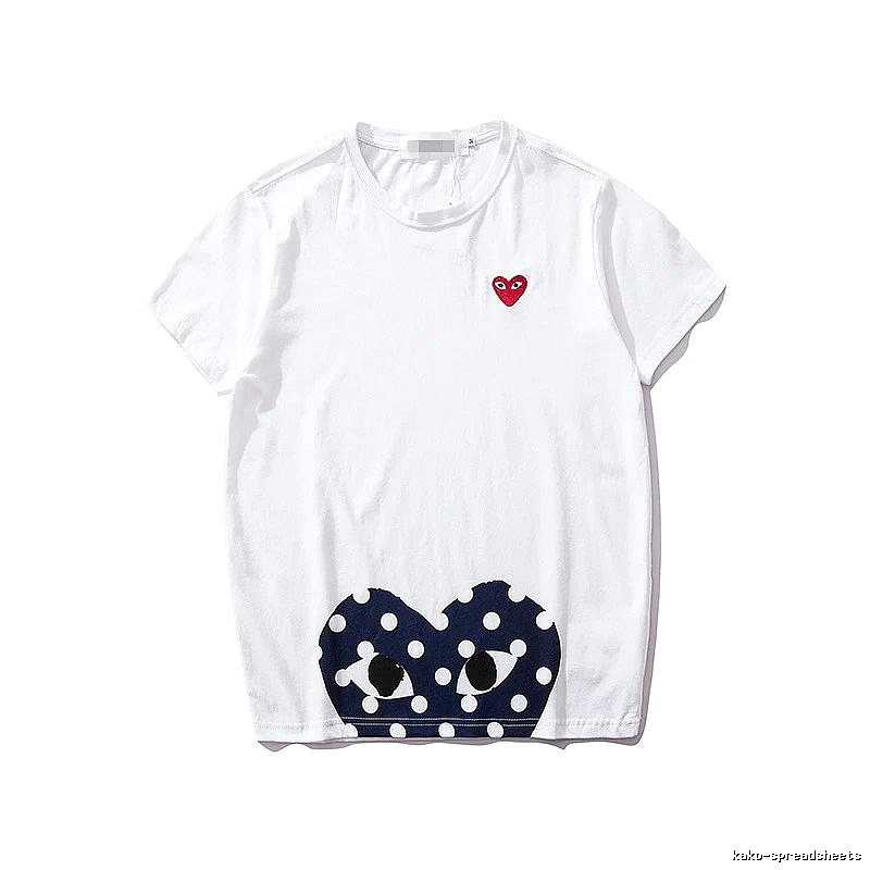 Comme des Garcons PLAY 2021-49 Blue Style 2149 Heart Logo T-Shirt Gift Ready