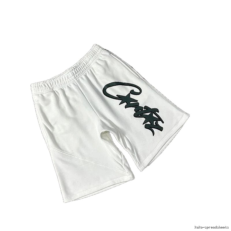 Corteiz letter-style white shorts