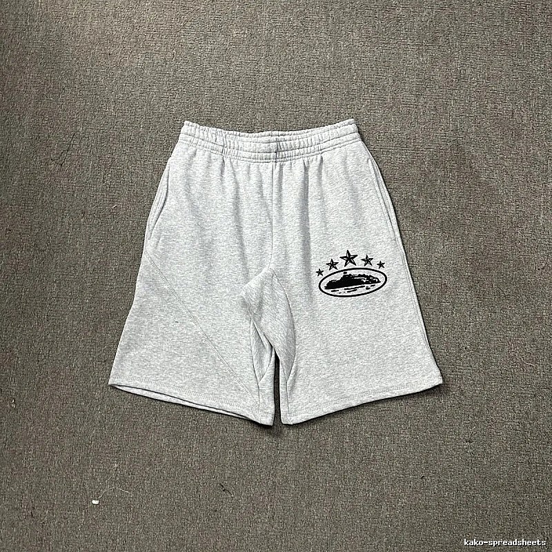 Corteiz minimalist light gray shorts
