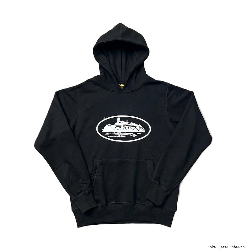 Corteiz nautical style black hoodie