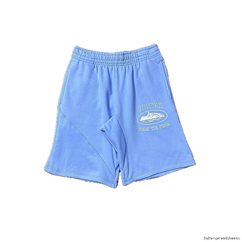 Corteiz Nautical Style Light Blue Shorts