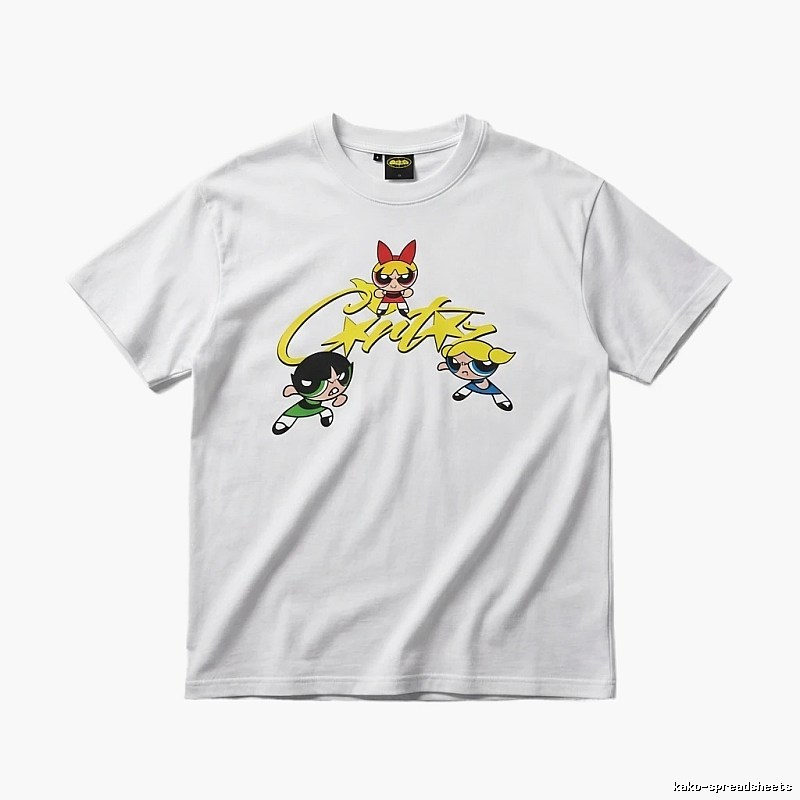 Corteiz Powerpuff Girls Cartoon White T-shirt