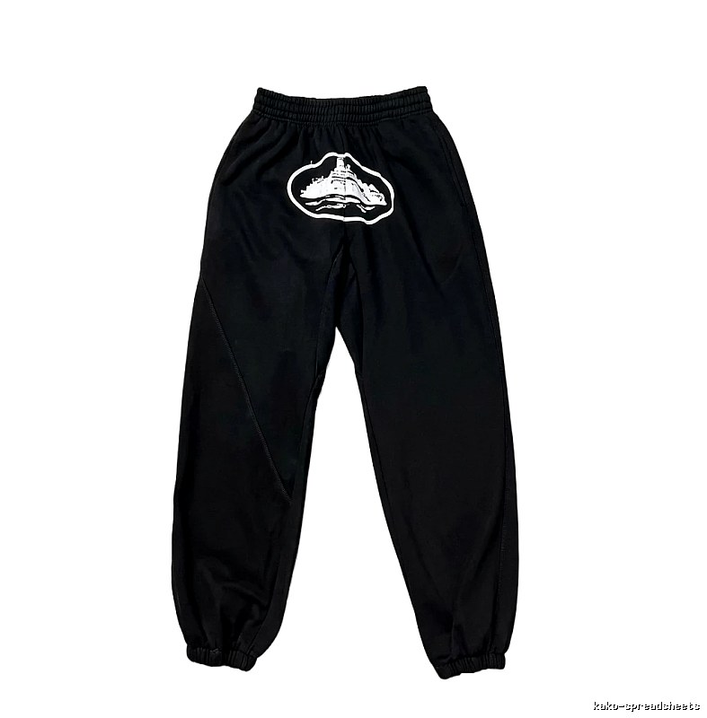 Corteiz Printed Casual Black Pants