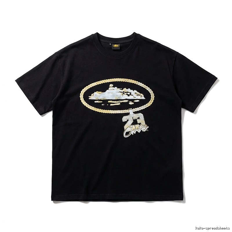 Corteiz Printed Trendy and Cool Style Black T-shirt