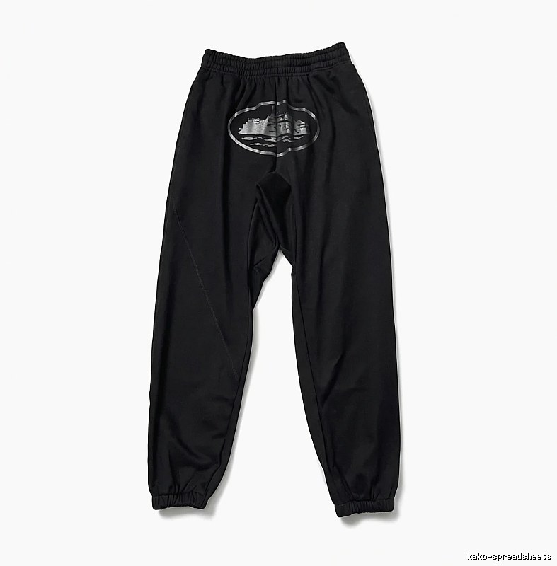 Corteiz printed trendy brand style black pants