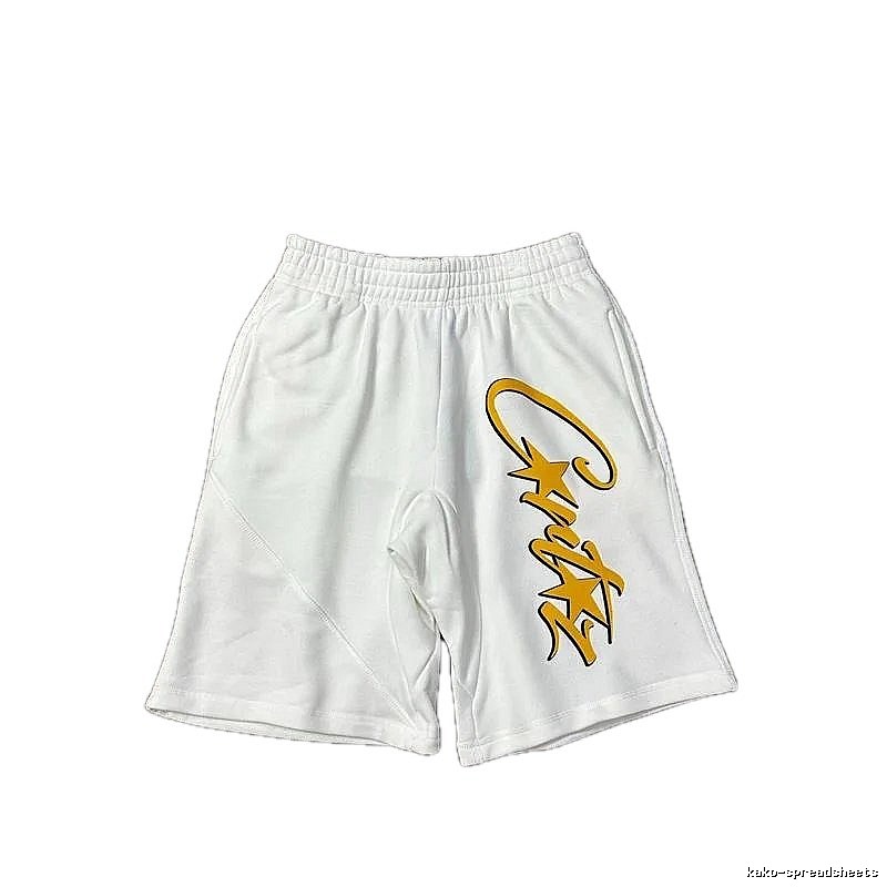 Corteiz trendy and cool style white shorts