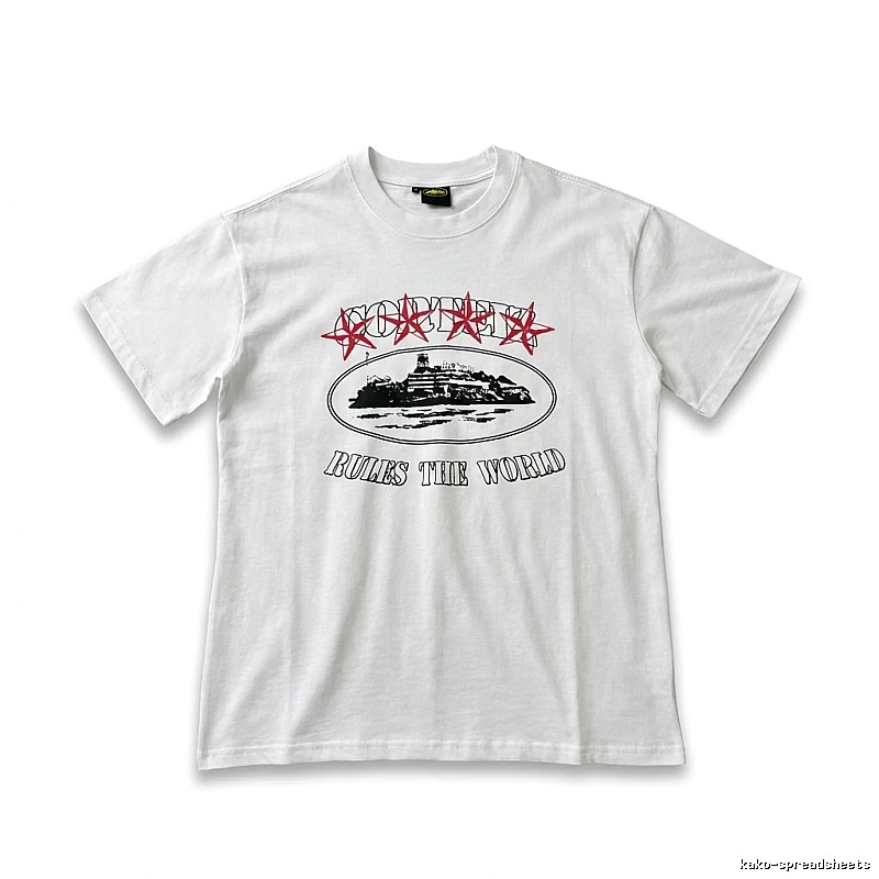 Corteiz trendy style white T-shirt