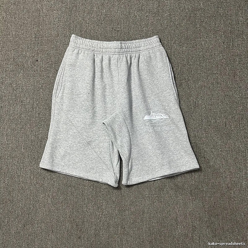 Corteiz vintage-style grey shorts