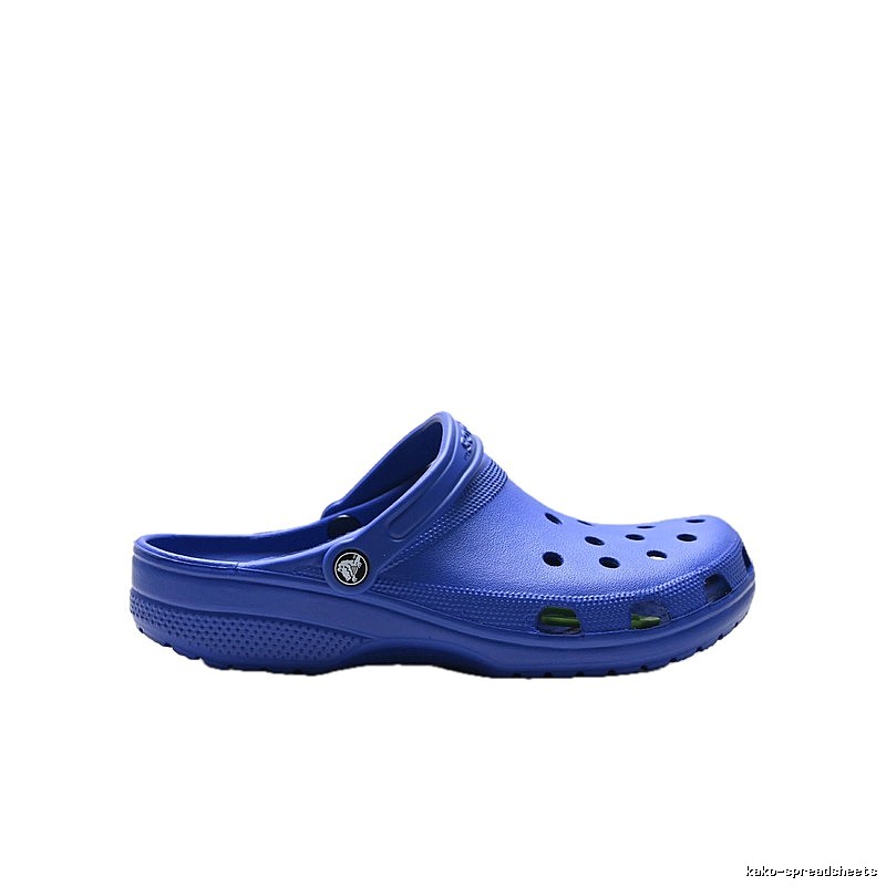 Crocs' trendy blue clog-style slippers