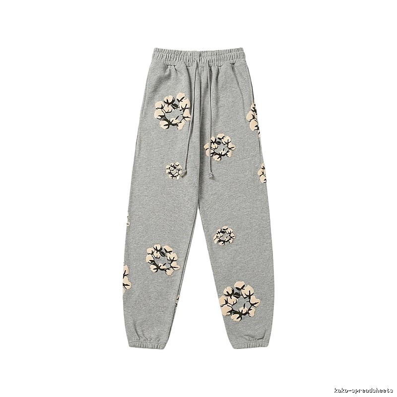 DENIM TEARS Floral Casual Grey Sweatpants