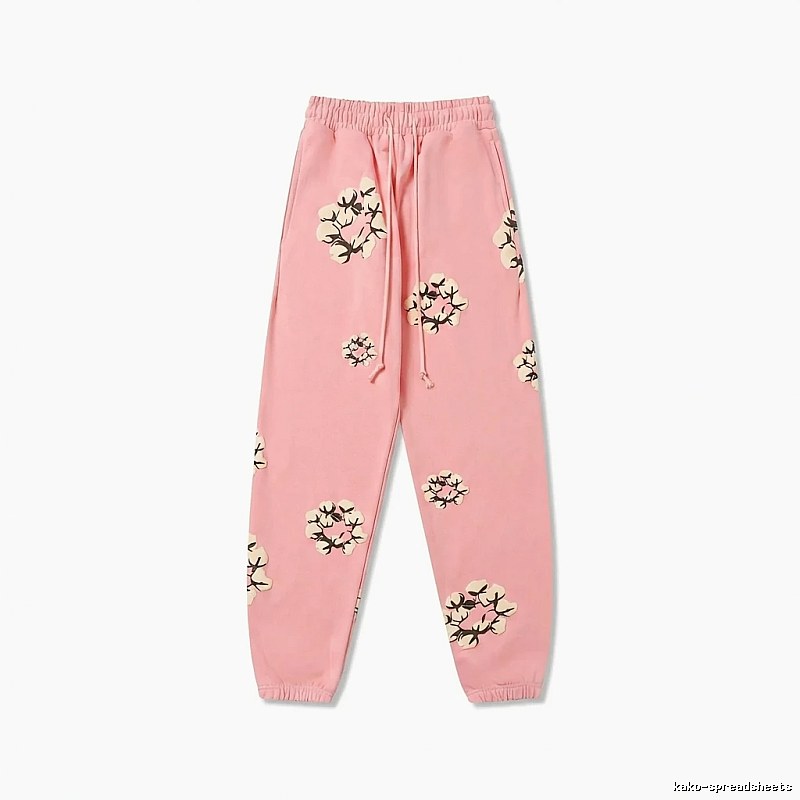 DENIM TEARS Floral Pink Sweatpants