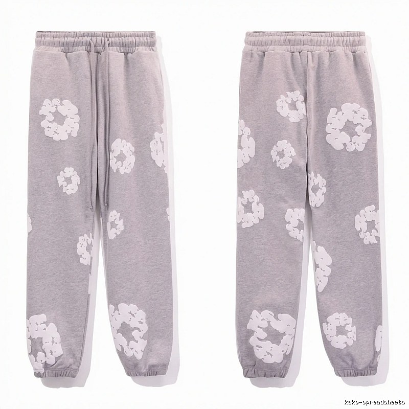 DENIM TEARS Printed Casual Grey Pants