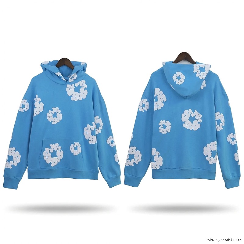 DENIM TEARS Printed Casual Style Blue Sweatshirt