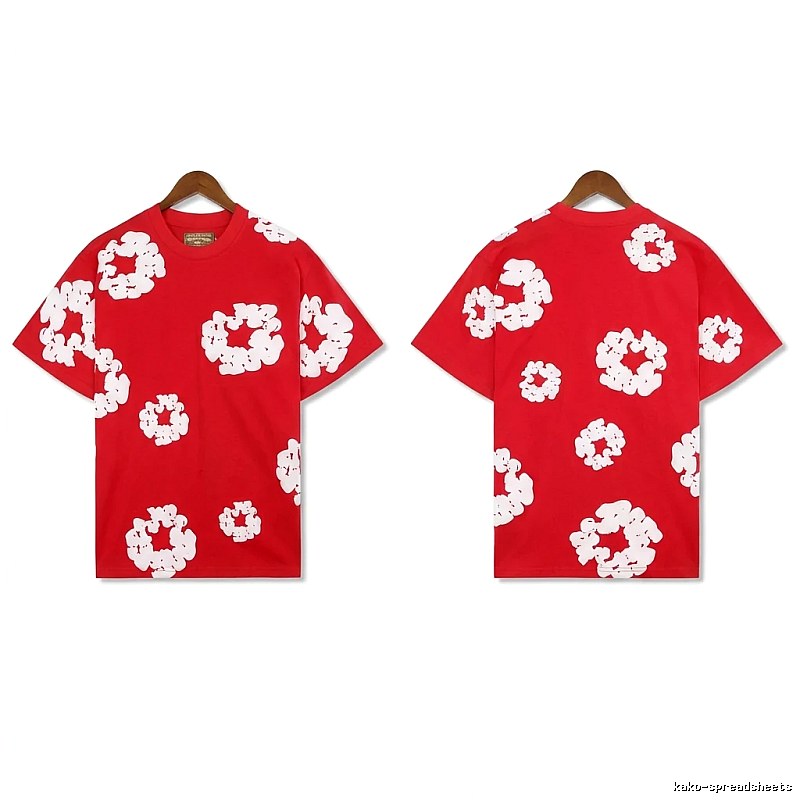 DENIM TEARS printed red T-shirt