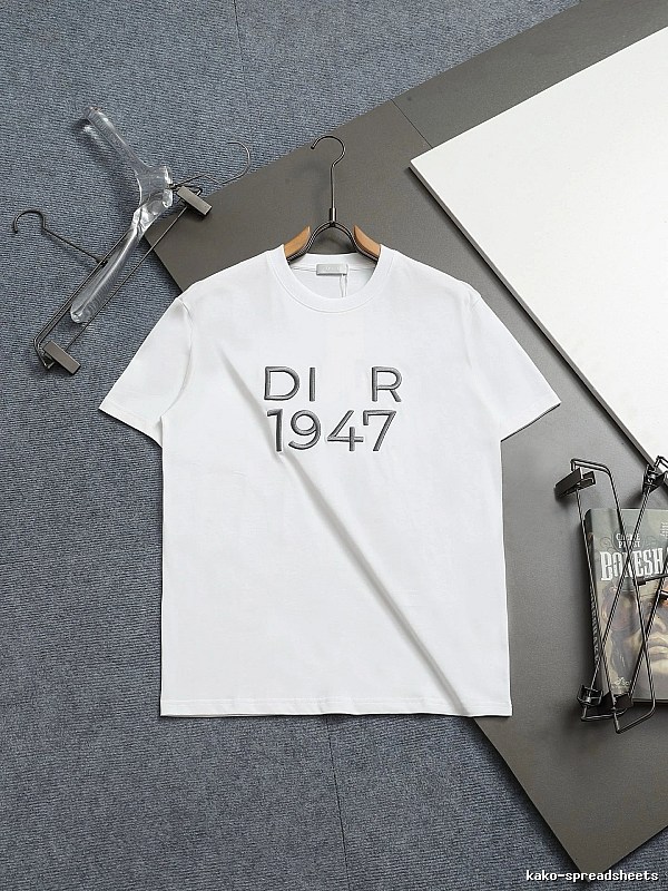 Dior 1947 Collection Minimalist Style White Short-sleeve T-shirt