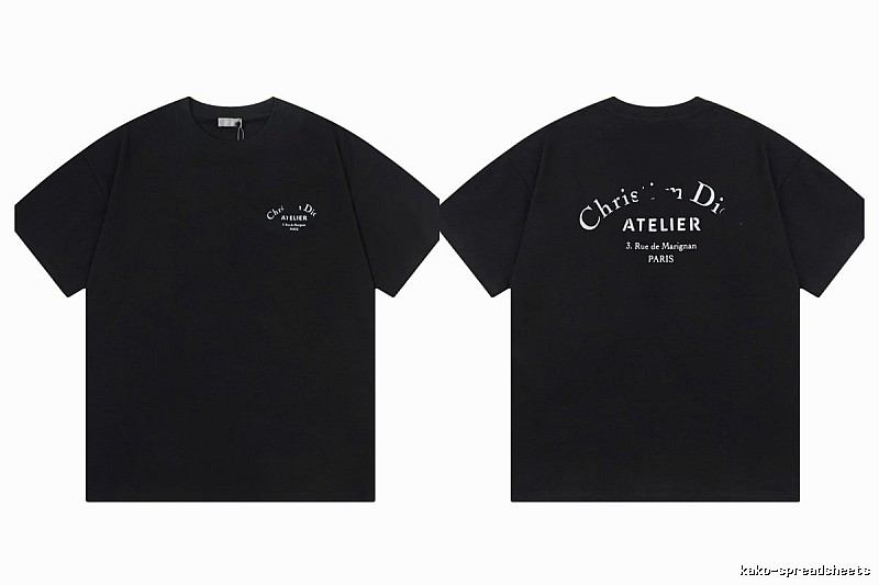 Dior Atelier Minimalist Style Black Short-sleeve T-shirt