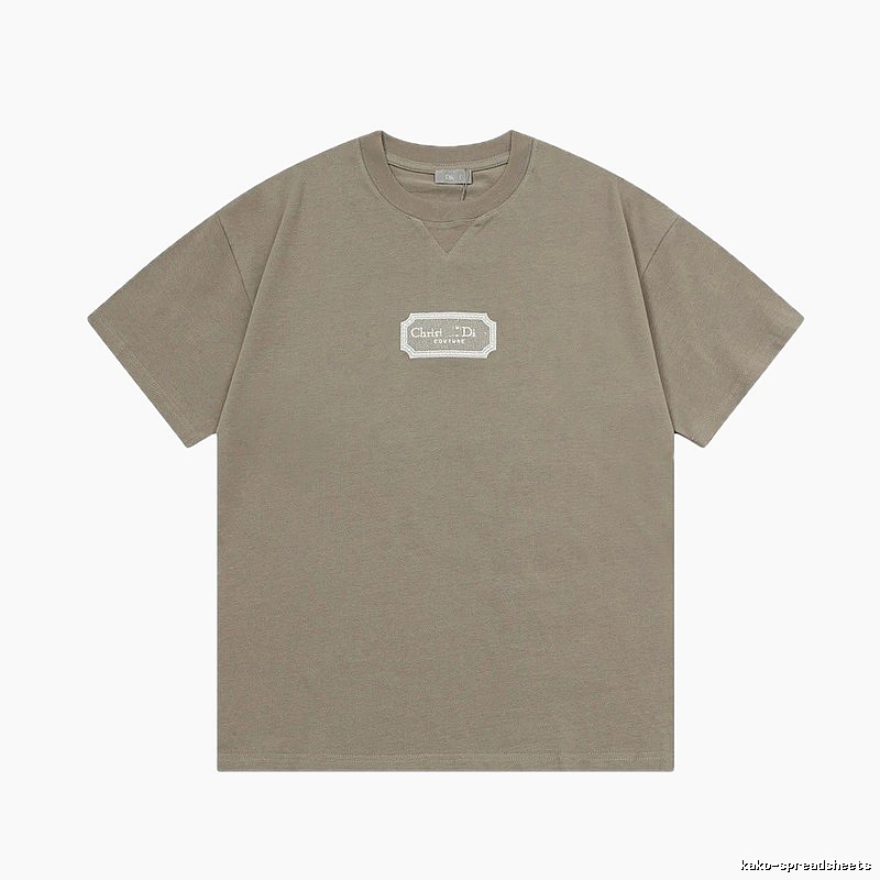 Dior Couture Minimalist Khaki Short-sleeve T-shirt