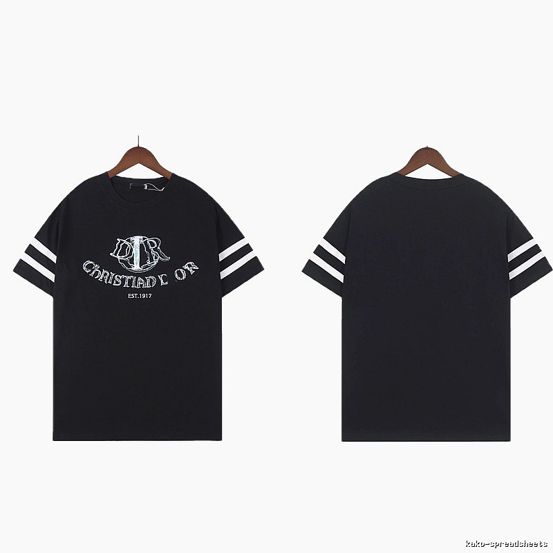 Dior Embroidered Vintage-style Black Short-sleeve T-shirt