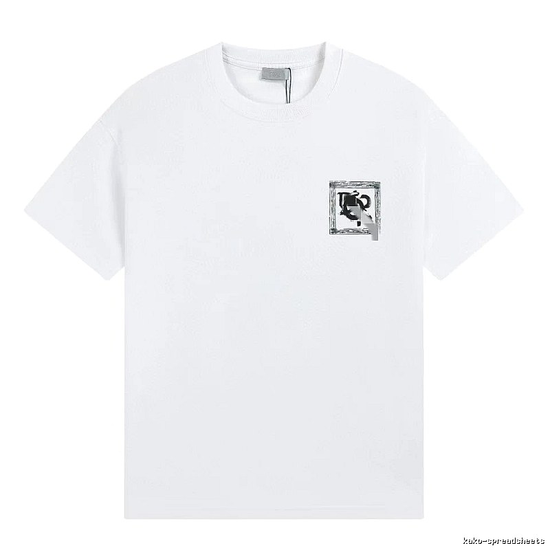 Dior Graffiti Print Minimalist Style White Short-sleeve T-shirt