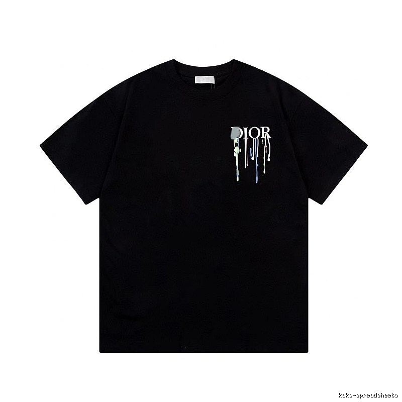 Dior Graffiti Trend Style Black Short-sleeve T-shirt