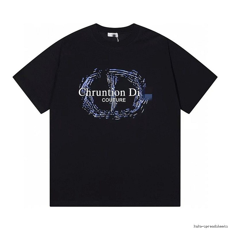 Dior Haute Couture Graffiti-style Black Short-sleeve T-shirt