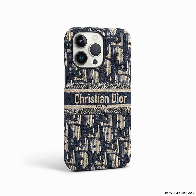 Dior Monogram Dark Blue Phone Case
