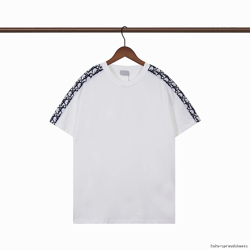 Dior Monogram Logo Tape Casual White T-Shirt