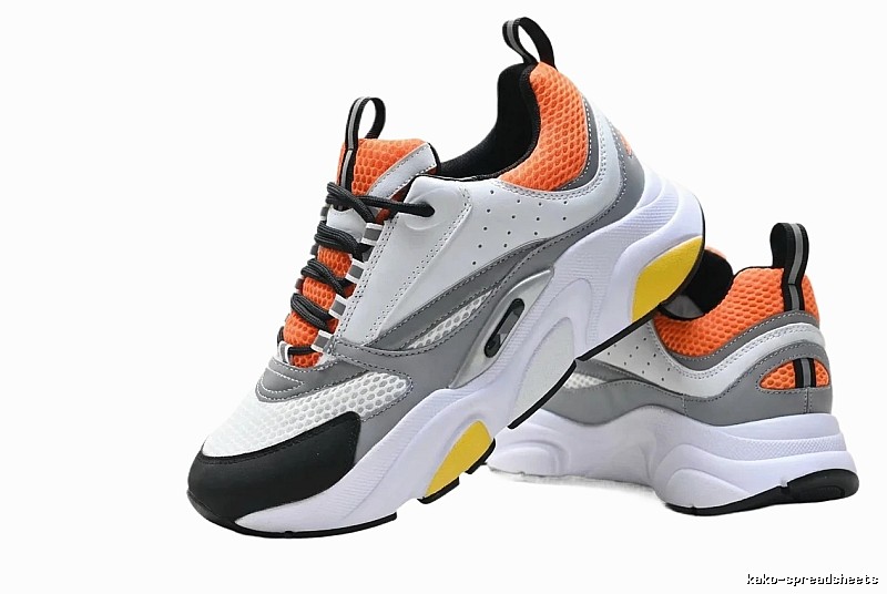 Dior orange and gray sporty running shoes