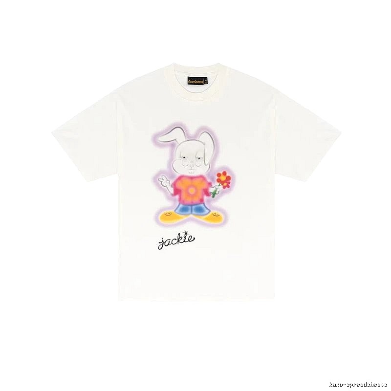 DREW Cartoon Rabbit Street Style Off-white T-shirt
