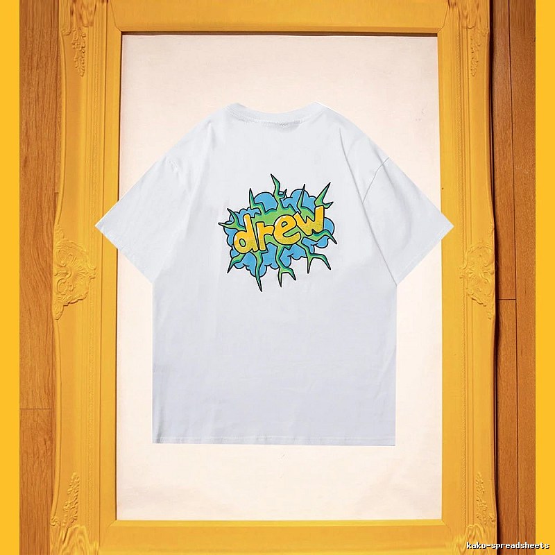 DREW Explosion Print Street Style White T-Shirt
