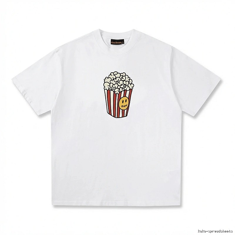 DREW Popcorn Print White T-shirt